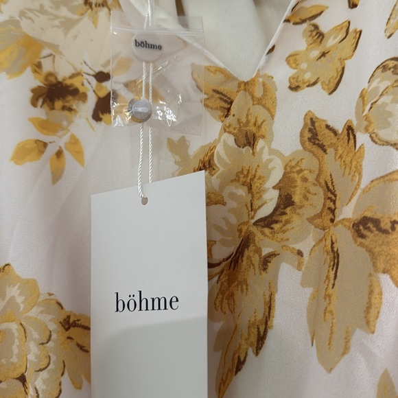 Bohme NWT white and yellow tiered dress. Size medium. - Picture 9 of 12